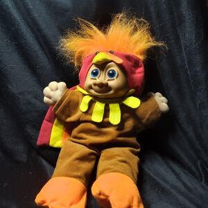 Russ Troll Kidz Wishbone Doll Wearing Turkey Costume 12"